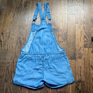 Women's Garage Denim Overalls Shorts Size S Blue